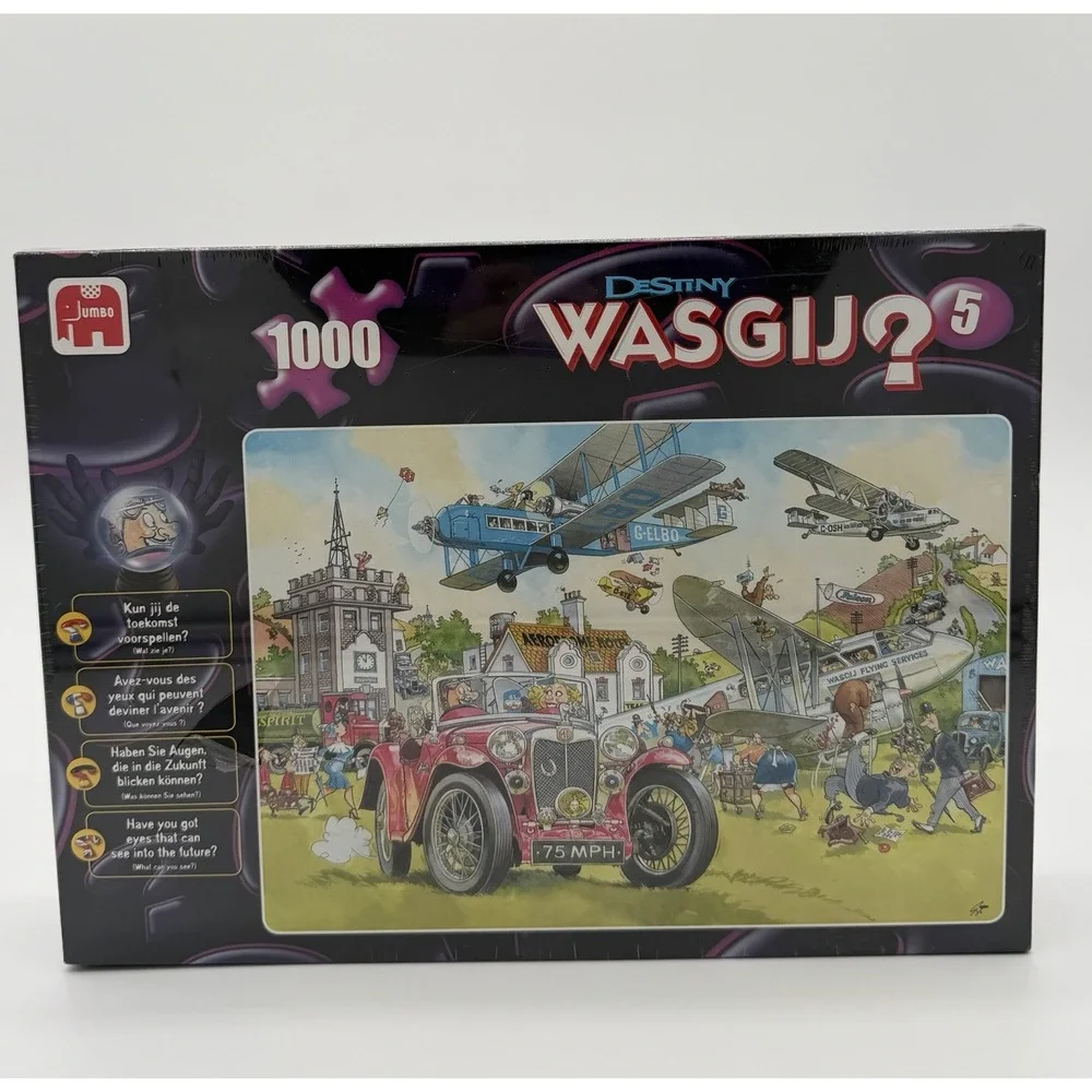 Wasgij #5 Time Travel 1000 Piece Jigsaw Puzzle Jumbo Comic Artwork Airplane New